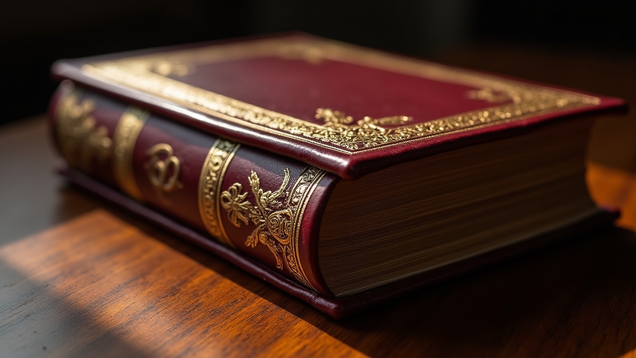 Reliure d'art en cuir avec dorure à l'or fin