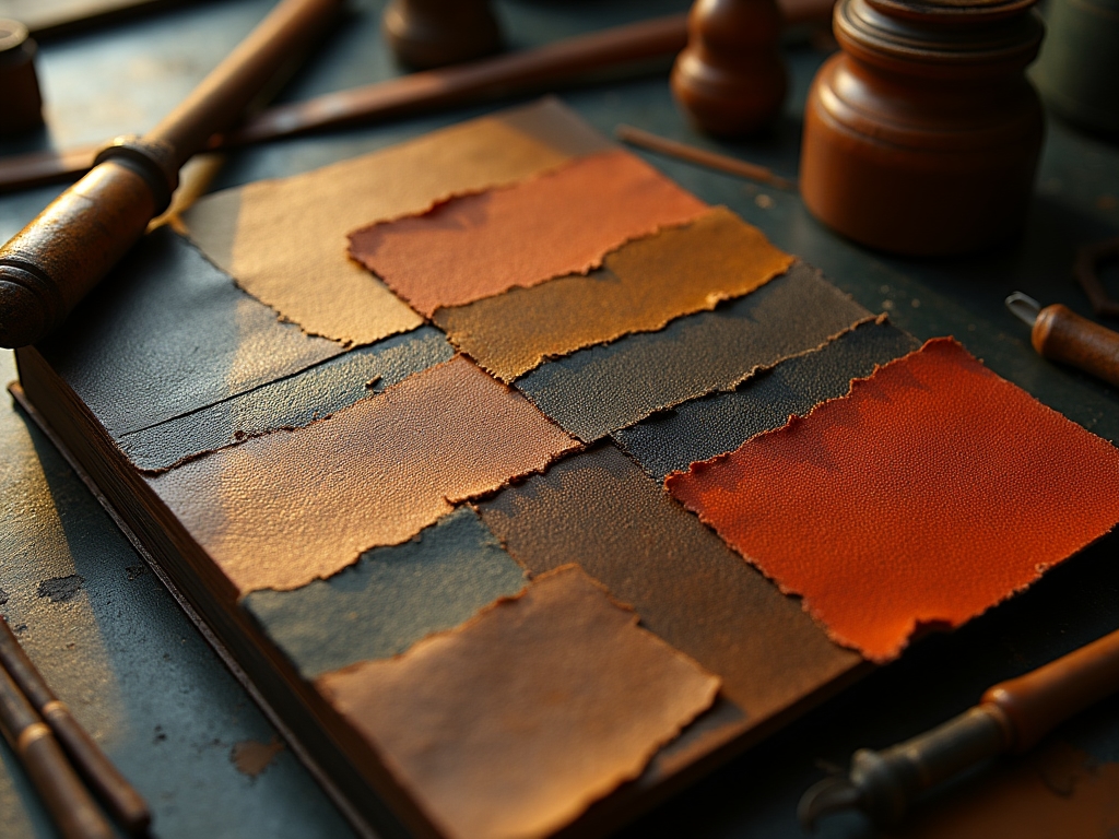 Collection de cuirs précieux pour reliure d'art